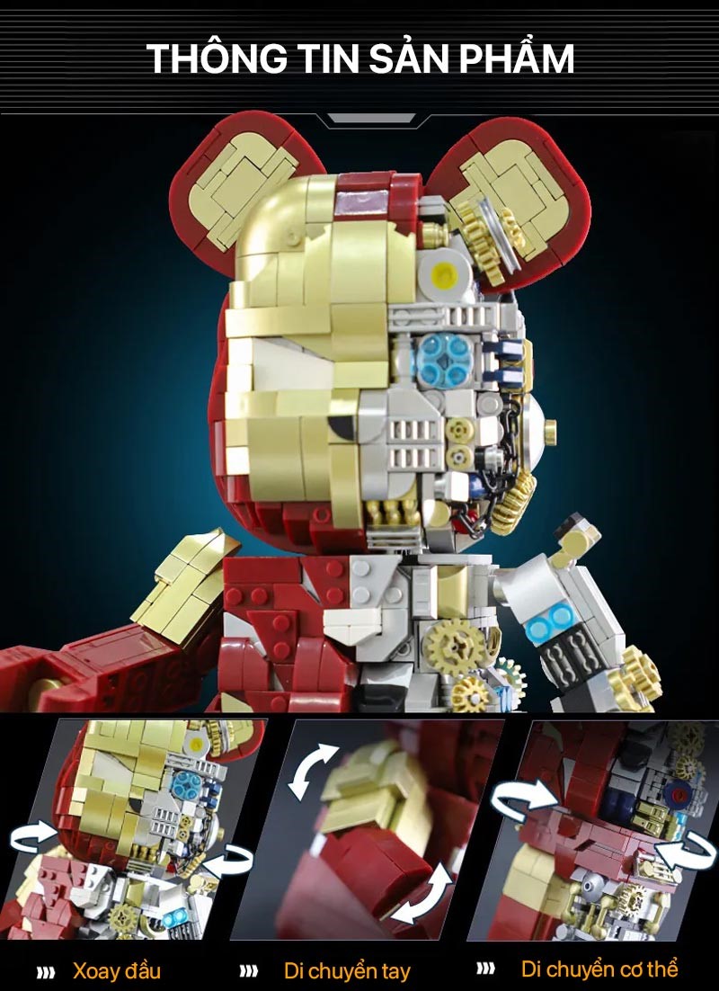 Mô hình lắp ghép - Bear Robot 188004 5 mo hinh lap ghep bear robot 06